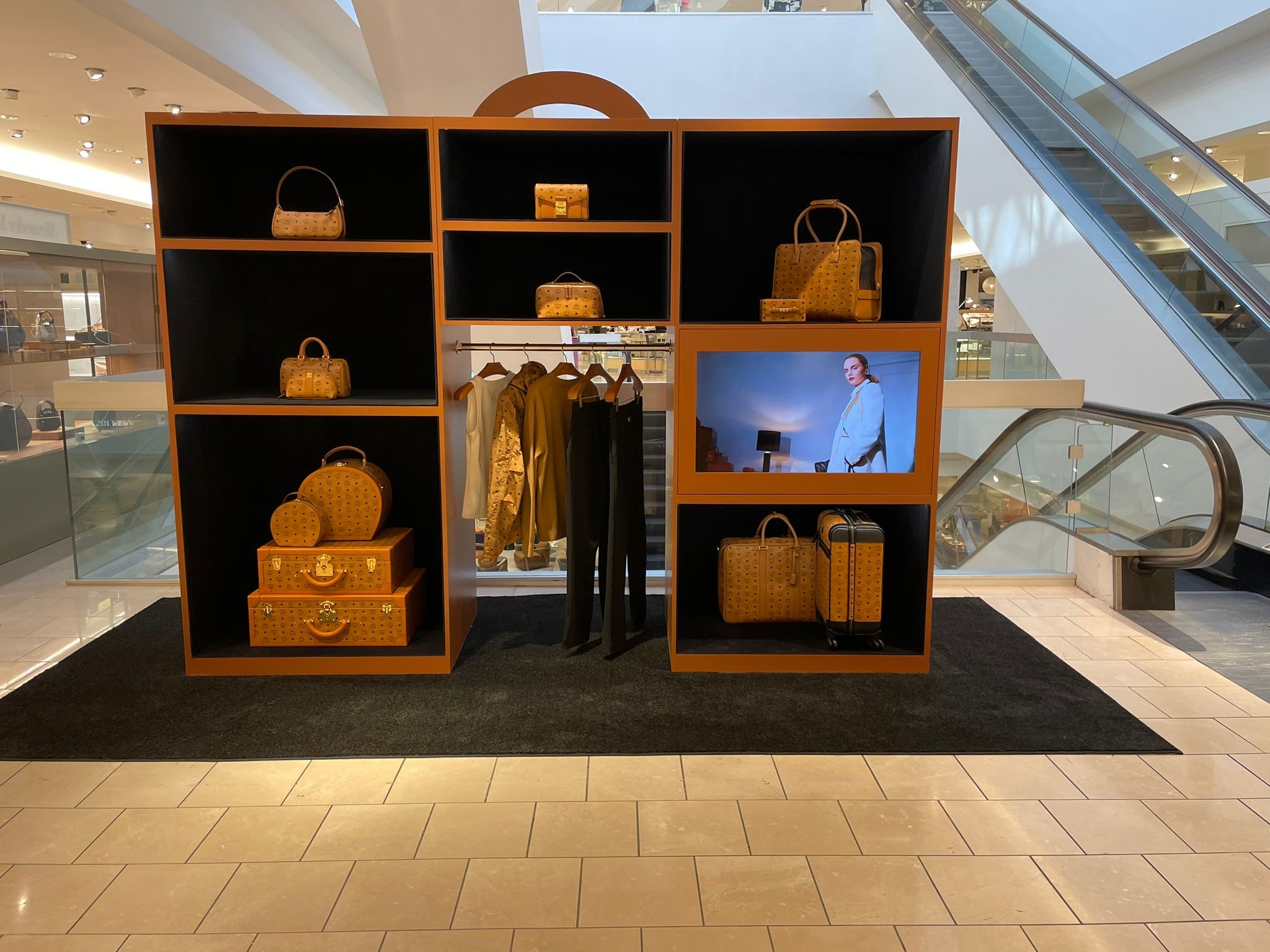 MCM trunk display Atlanta mall