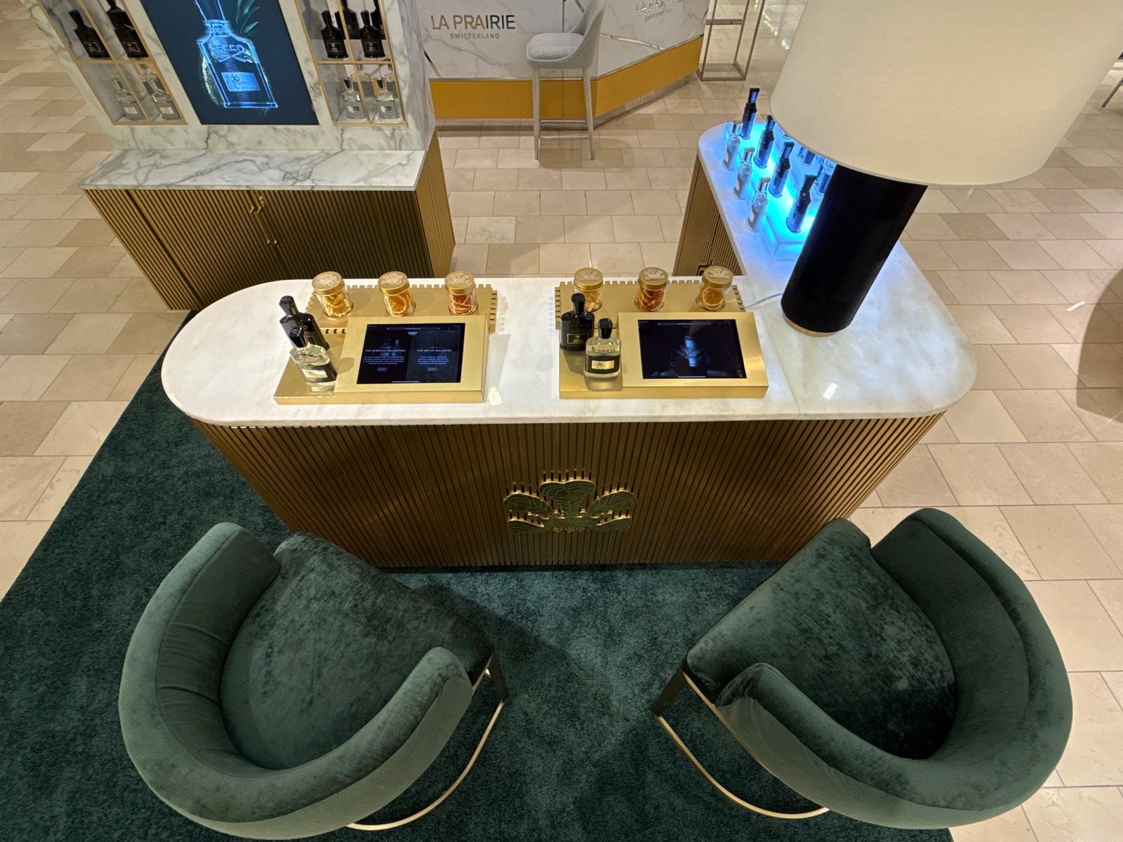 Aerial view of Creed counter